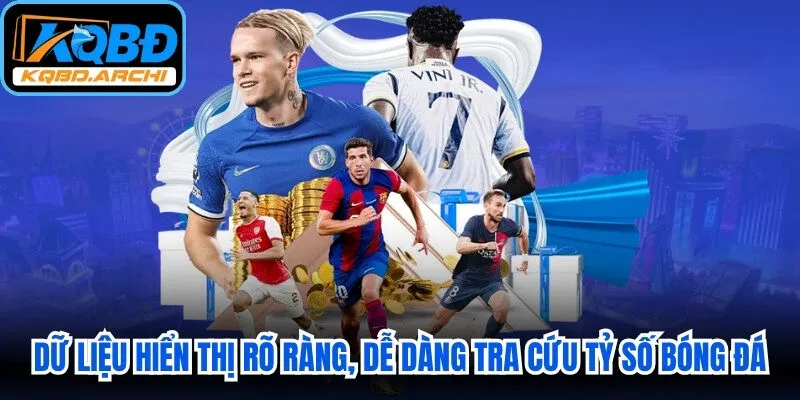 Dữ liệu hiển thị rõ ràng giúp bạn dễ dàng tra cứu tỷ số bóng đá